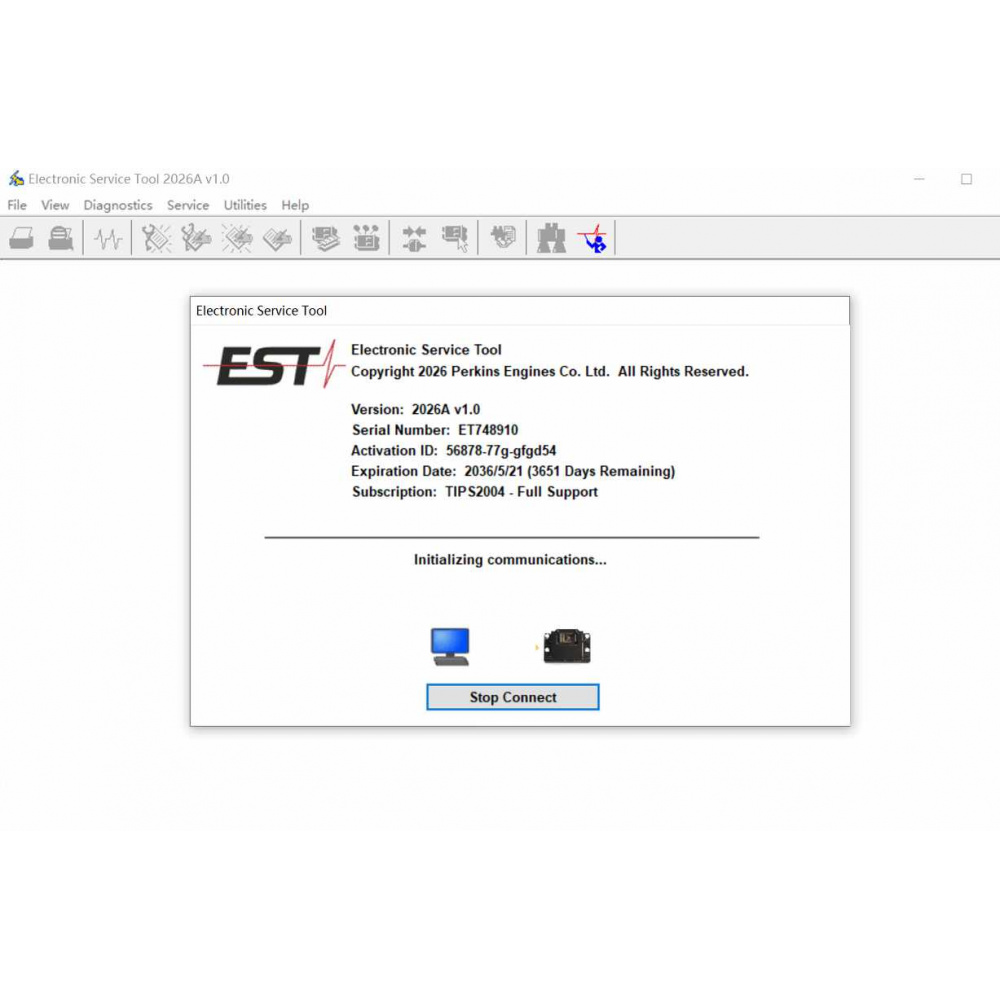 Perkins EST 2026A Software (Electronic Service Tool) with Built-in Factory Passwords Generator