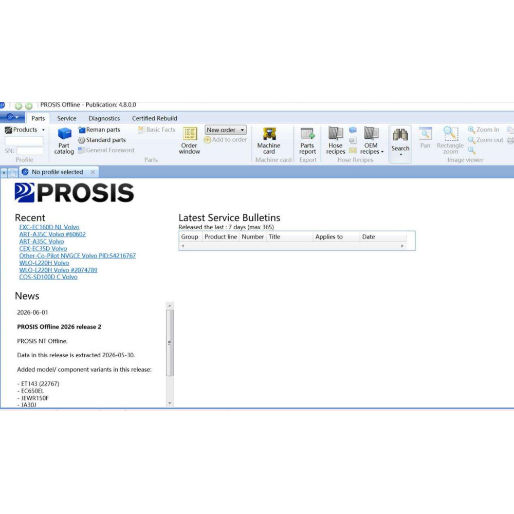 2026.06 V-olvo PROSIS OFFLINE Parts Catalog & Repair Manual for Volvo Construction