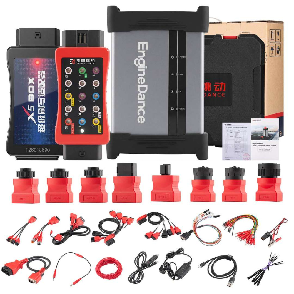 EngineDance X5 2-in-1 ECU Programming &Truck Diagnostics with X5 Box Full Configuration