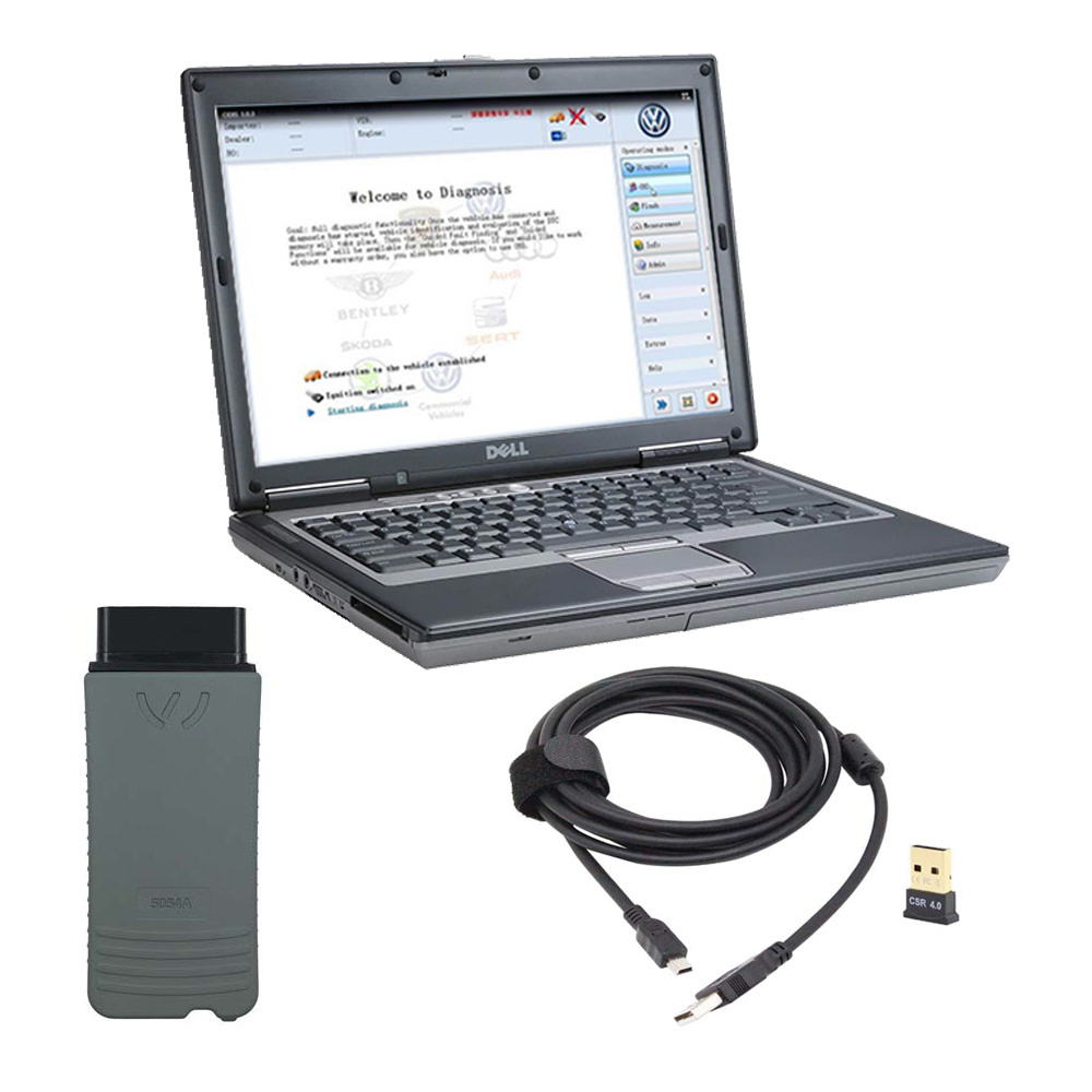 VAS 5054A With OKI Chip VW ODIS V7.21 or V5.16 Diagnostic Tool Plus Dell D630 Laptop Ready to Use
