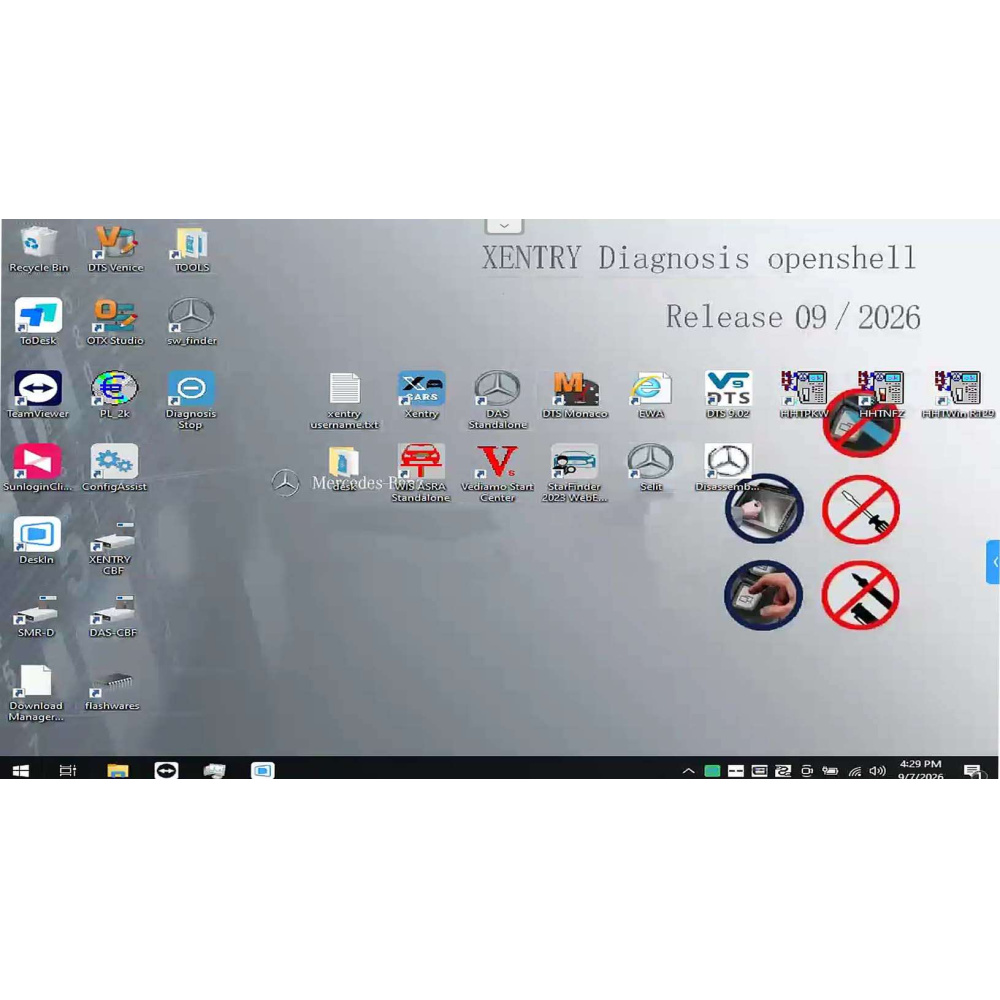V2026.09 Car / V2023.09 Truck MB Star C4/C5 BENZ New Diagnostic Software with Xentry/ DAS/ EPC/ WIS/ Vediamo/ DTS