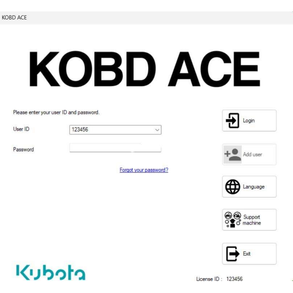 2026 Kubota Diagnostic Software KUBOTA KOBD ACE V3.02.0001