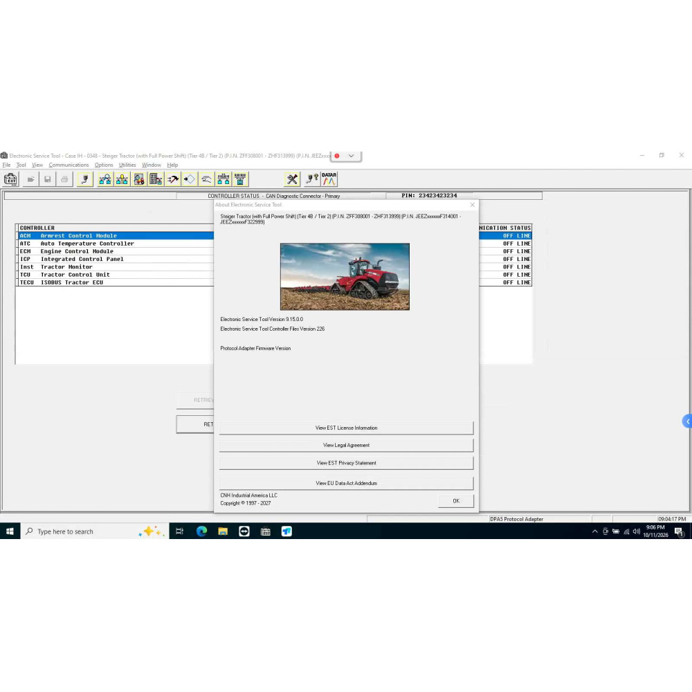 New Holland Electronic Service Tools（CNH EST 9.14 9.15 ）Engineering Level Diagnostic Software