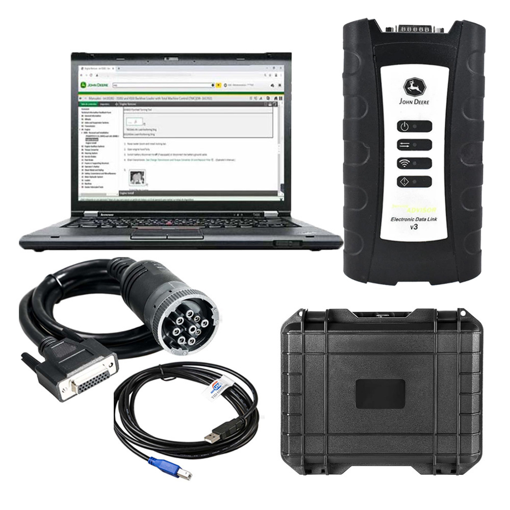 V5.4.84 John Deere Service Advisor EDL V3 Electronic Data Link Truck Diagnostic Kit Plus Lenovo T420 Laptop