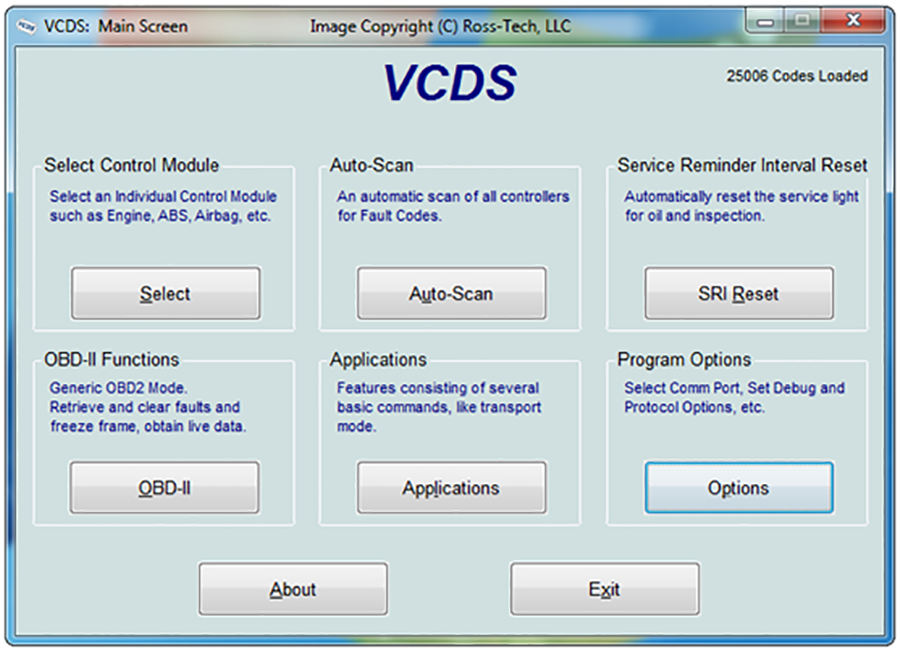 Ross-Tech VCDS Software (HEX V2 VAGCOM for Audi & Volkswagen Cars): V20.4