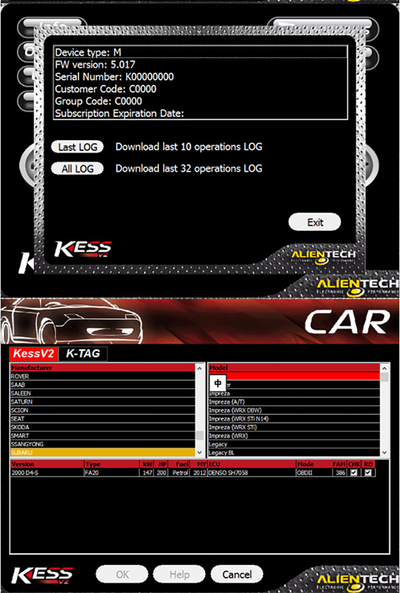 V2.8 KESS V2 V5.017 Manager ECU Tuning Kit Master Version No Token  Limitation for